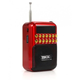 Радиоприёмник с FM USB MicroSD BKK B872 радио на аккумуляторе Красный - изображение 4