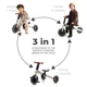 Велосипед-біговел 3 в 1 Kinderkraft 4Trike Silver Grey, 5902533922413 - зображення 2