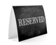 Знак-табличка "Зарезервировано" / "Reserved" черный, 20 шт. 14х10см. Плотный ламинированный картон. - изображение 1