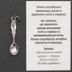 Талисман удачи серебряный «Ложка - Загребушка» 3,0x0,7x0,2 см (n21258-01) - изображение 1