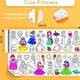 Раскраска для детей Mega Princesses 30*300 см. на клейкой основе, большая раскраска 3 м. для детских праздников, садов, школ, Chansin (67589872) - изображение 7