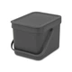 Ведро мусорное Brabantia Sort&Go 6 л черное (109720) - изображение 1
