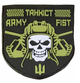 Шевроны резиновый "Танкіст Army Fist, зелений напис, хакі фон" (8*7) - изображение 1