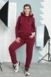 Теплий жіночий спортивний костюм Fashion 46/48 марсала - зображення 3