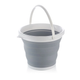 Відро 10 літрів туристичне складане Silicon Collapsible Bucket Сіре - изображение 3