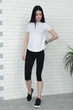 Женский спортивный костюм Fashion с бриджами 42/44 белый - изображение 1