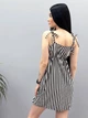Летнее женское платье-сарафан Fashion в полоску 46/48 черный - изображение 2
