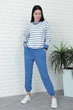 Демісезонний жіночий спортивний костюм Fashion в полоску 46/48 джинс - зображення 1