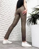 Стильные кожаные брюки женские Fashion тонкие 44 мокко - изображение 2