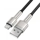 Кабель Baseus Cafule Metal Lightning 2.4A (1m) Black (CALJK-A01) - изображение 2