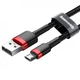 Кабель Baseus Cafule USB для Micro 2.4A (1m) Red/Black (CAMKLF-B91) - зображення 2