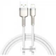 Кабель Baseus Cafule Metal Lightning 2.4A 1m White (CALJK-A02) - изображение 1