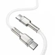 Кабель Baseus Cafule Metal Type-C to Type-C 100W (1m) White (CATJK-C02) - изображение 3