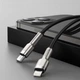 Кабель Baseus Cafule Metal Type-C to Lightning PD 20W (1m) Black (CATLJK-A01) - изображение 3