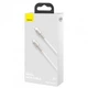 Кабель Baseus Cafule Metal Type-C to Type-C 100W (1m) White (CATJK-C02) - изображение 5