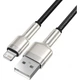 Кабель Baseus Cafule Metal Lightning 2.4A (0,25m) Black (CALJK-01) - изображение 4