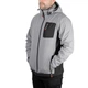 Куртка SOFTSHELL, светло серо-черная, с капюшоном, трехслойная, ткань стрейч 300GSM 100D с водо-, ветрозащитой, XL INTERTOOL SP-3124 - изображение 3