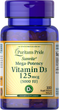 Вітамін Д3, Vitamin D3, Puritan's Pride, 5000 МО, 100 капсул (PTP-19377) - зображення 1