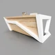 Дизайнерський Письмовий комп'ютерний стіл Loft Design 140x80x75h Білий/Дерево ATL464-3 - зображення 4