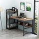 Дизайнерський Письмовий комп'ютерний стіл з полицями Loft Design 100x40x120h Чорний/Дерево ATL716 - зображення 3