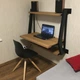 Дизайнерский Письменный компьютерный стол с полками Loft Design 100x50x100h Черный/Дерево ATL634 - изображение 1