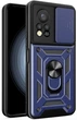 Чохол Camshield з кільцем-підставкою на Infinix Hot 11S dark blue - зображення 1