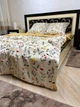 Постельное белье хлопковое Анжела Цветы Евро Простынь на резинке 160x200х20 Бязь Белое 50 х 70 - изображение 1