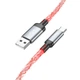 Кабель Hoco U112 USB to Type-C 3A 1m серый - изображение 3