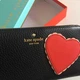 Гаманець жіночий шкіряний Серце Kate spade New York чорний - изображение 3