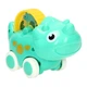 Игрушка каталка Huanger Динозаврик с колёсиками, бирюзовый, 10см - изображение 3
