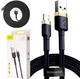 Кабель зарядки BASEUS 3M для Apple Lightning to USB для IOS устройств iPhone iPad Black+Gold - изображение 1