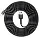 Кабель заряджання Baseus 3m для Apple Lightning to USB для IOS пристроїв iPhone iPad Black+Gray - зображення 2