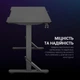 Комп'ютерний стіл з регулюванням висоти GamePro GD214 Black - зображення 11
