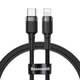 Кабель Baseus Cafule Type-C to Lightning PD 18W 1 м CATLKLF-G1 Black-Grey - зображення 1