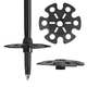 Палиці для скандинавської ходьби Moltis Relax 295 Flip-lock Black Original + Чохол + наконечники 4 типів, скандинавські палиці з регульованою довжиною на зажимах - зображення 8