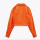 Укорочений помаранчевий жакет від зара zara - xl - зображення 3