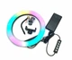 Цветная кольцевая лампа MJJ-33 USB LED RGB для селфи + держатель - изображение 2