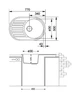 Кухонна мийка Fabiano Arc 77x50 Cream 8221.401.0468 - зображення 2