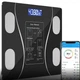 Напольные электронные весы A-8003 до 180 кг платформенные с ЖК дисплеем Bluetooth умные смарт весы с приложением Черные - изображение 1