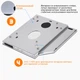 Кишеня Optibay SATA 12.7 мм Оптибей для другого диска 2.5" HDD/SSD алюміній - зображення 4