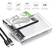 Зовнішній карман Shuole USB 3.1 Type-C корпус для 2.5 SSD/HDD Прозорий корпус (TM-3.1) - зображення 1