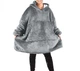 Плед-толстовка с капюшоном Huggle Hoodie-3 серый one size - изображение 3