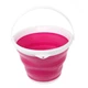 Складное силиконовое ведро Collapsible Bucket на 5л с ручкой, Розовый - изображение 2
