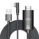 Кабель Перехідник XO GB008 Lightning to HDMI + USB2K 1080P Чорний - зображення 1
