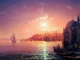Картина Лунный Огонь Гавани морской пейзаж с корабли яхты луна ночь город горы люди море маслом на холсте 30х40 см ручной работы художника Alleya-kartin - изображение 7