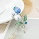 Брошь женская BROCHE бижутерия Цветы Торжество синяя BRSF111197 - изображение 3