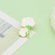 Брошь-значок унисекс BROCHE бижутерия с эмалью Растения Хлопок белая BRGV113046 - изображение 3