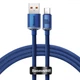 Кабель для быстрой зарядки Baseus CAJY000403 Crystal Shine Series USB to Type-C 100W 120см blue - изображение 1
