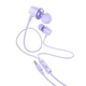 Наушники проводные Hoco Discoverer universal earphones with mic M107 purple - изображение 1