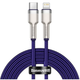 Кабель Baseus CATLJK-B05 Cafule Metal Type-C to Lightning PD 20W 2m purple - изображение 2